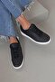 Wantt Women's Leather Sneakers Black - 2