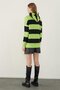 Neon Green Hooded Striped Knitwear Sweater - 5