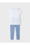T-Shirt Leggings for Girls, Set of 2 Pcs., White 3711 - 3