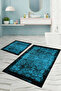 Digital Printed Washable Non-Slip Base Classic Model Bath Mat Toilet Set - 3