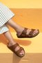 Edson Women's Buckle Detail Daily Comfort Slippers Tan - 2