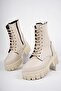 Just Guaranteed Thick Sole Zippered Lace-Up Women's Boots - 6