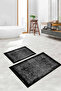Digital Printed Washable Non-Slip Base Classic Model Bath Mat Toilet Set - 7