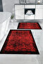 Digital Printed Washable Non-Slip Base Classic Model Bath Mat Toilet Set