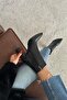 Fergal Women's Heeled Croco Boots Black