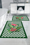 Digital Printed Washable Non-Slip Base Flamingo Patterned Bath Mat Toilet Set - 7