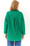 Women's Green Gabardine Shirt with Large Pocket Detail 60251833 - 4