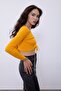 Yellow V-Neck Low-cut Knitwear Sweater - 4