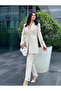 Women's Stone-Embellished Jacket and Trousers Set Stone - 2
