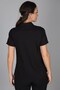 Women's Black Short Sleeve Cotton Lycra Shirt - 5