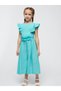 Girl's Crepe Belted Jumpsuit Turquoise 3857