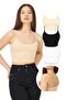 Adjustable Thin Straps Laser Cut Crop Bustier 3 Pack-3