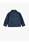 Denim Jacket Heart Printed Long Sleeve Pocket Detailed Cotton - 2