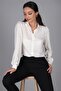 Women's Ecru Sleeve Gathered Shirt - 2