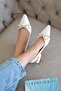 Suzi Women's Buckle Detail Leather Shoes White
