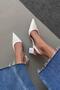 Luan Women's Patent Leather Heeled Shoes White - 2
