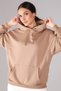 Kadın Bej Kapüşonlu Sweatshirt - 4