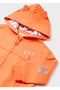 Orange Baby Boy Zippered Sweatshirt - 2