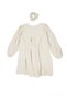Young Girl's V-Neck and Gathered 100% Muslin Fabric Dress and Buckle - 5