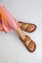 Pella Women's Drop Detail Casual Suede Comfort Slippers Tan