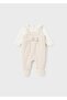 Patterned White Baby Romper White - 2