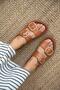Mecy Women's Buckle Detailed Leather Daily Comfort Slippers Tan - 3