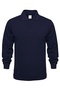 Polo Neck Navy Blue Long Sleeve Sweatshirt