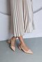 Hanna Women's Heeled Patent Leather Shoes Tan - 2