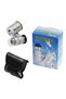 60X Led Lighted Mini Pocket Microscope with Uv Filter Jewelry Circuit Antique Inspection Loupe with Leather Case - 3