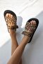 Palmeira Women's Velcro Strap Leather Slippers Leopard - 2