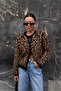 Brown-Black Leopard Patterned Cardigan - 2