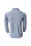 Polo Neck Gray Long Sleeve Sweatshirt - 2