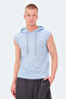 Rag Men's Sleeveless Blue T-Shirt