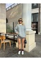 Gray Hair Knit Crew Neck Oversize Women's Sweater - 5