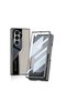 Galaxy Z Fold 6 Case Ultra Slim with Camera Protection Pc + Leather Back Surface Redclick Incept Poligan Cover - 3