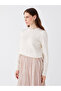 Lw - Crew Neck Self Patterned Long Sleeve Women's Knitwear Tunic - 2
