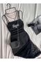 Nathaly Brand Tulle Detailed Strappy Jean Dress