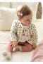 Pomegranate Flower Patterned Baby Girl Tights and Jacket Set - 2