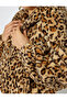 Leopard Plush Jacket with Hooded Pockets - 5