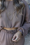 Brown Modal Fabric Tracksuit Set - 8