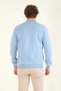 Men's Stand Collar Zippered Cardigan Blue - 6