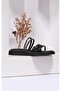 Women's Black Stone Detailed Slippers - 2