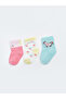 Lw - Printed Baby Girl Socks 3-Piece