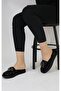 Women's Black to Black Print Stone Detailed Slippers