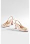 Women's Beige g Accessory Casual Heeled Shoes