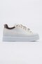 Non-slip women's sports shoes white silver - 2