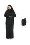 Pouch Prayer Gown Scarf Ready to Wear Hijab Clothing Turban Muslim Clothes Suit - Black