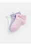 Lcw Patterned Baby Girl Booties Socks 3-Piece - 2