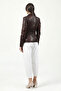 Santa Women's Belted Real Leather Sports Coat Hazelnut - 4