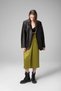 Bloom Women's Oversize Buttoned Genuine Leather Blazer Jacket Brown - 2